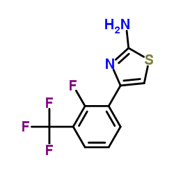 4-[2-Fluoro-3-(trifluoromethyl)phenyl]-1,3-thiazol-2-amine结构式