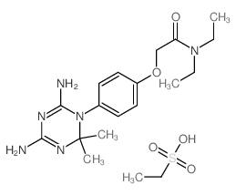 2-[4-(4,6-diamino-2,2-dimethyl-1,3,5-triazin-1-yl)phenoxy]-N,N-diethyl-acetamide; ethanesulfonic acid picture