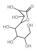 3,4-dihydroxy-5-(1,2,3,4-tetrahydroxybutyl)oxolan-2-one结构式