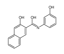 3-羟基-N-(3-羟基苯基)萘-2-羧胺结构式