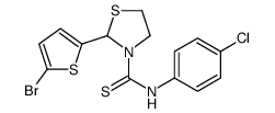 3-Thiazolidinecarbothioamide,2-(5-bromo-2-thienyl)-N-(4-chlorophenyl)-(9CI) Structure