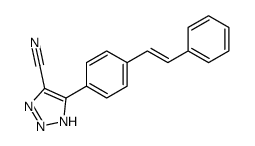 5-[4-(2-phenylethenyl)phenyl]-2H-triazole-4-carbonitrile Structure