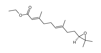 (2E,6E)-9-((R)-3,3-Dimethyl-oxiranyl)-3,7-dimethyl-nona-2,6-dienoic acid ethyl ester Structure