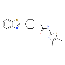 1-Piperidineacetamide,4-(2-benzothiazolyl)-N-(4,5-dimethyl-2-thiazolyl)-(9CI)结构式