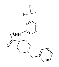 1-benzyl-4-(3-trifluoromethyl-anilino)-piperidine-4-carboxylic acid amide Structure