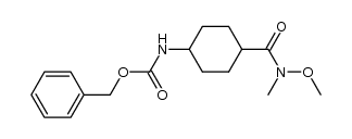 (4-(methoxy-methyl-carbamoyl)-cyclohexyl)-carbamic acid benzyl ester结构式