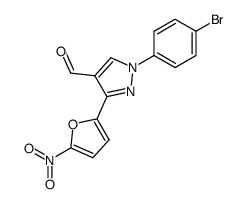 1-(4-bromo-phenyl)-3-(5-nitro-furan-2-yl)-1H-pyrazole-4-carbaldehyde结构式