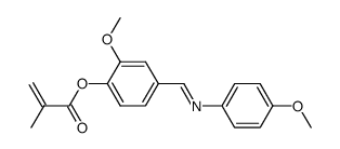 2-Methoxy-4-(p-methoxyphenyliminomethyl)phenylmethacrylat Structure