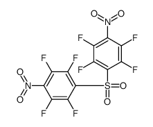 1,2,4,5-tetrafluoro-3-nitro-6-(2,3,5,6-tetrafluoro-4-nitrophenyl)sulfonylbenzene Structure