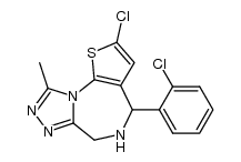 2-chloro-4-(2-chloro-phenyl)-9-methyl-5,6-dihydro-4H-thieno[3,2-f][1,2,4]triazolo[4,3-a][1,4]diazepine结构式