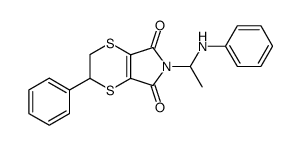 6-(1-anilino-ethyl)-2-phenyl-2,3-dihydro-[1,4]dithiino[2,3-c]pyrrole-5,7-dione结构式