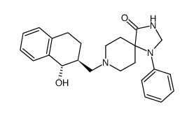 8-(1-hydroxy-1,2,3,4-tetrahydro-naphthalen-2-ylmethyl)-1-phenyl-1,3,8-triaza-spiro[4.5]decan-4-one结构式