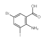 2-amino-5-bromo-3-iodo-benzoic acid结构式