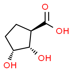 Cyclopentanecarboxylic acid, 2,3-dihydroxy-, (1alpha,2beta,3beta)- (9CI)结构式