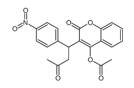 [3-[1-(4-nitrophenyl)-3-oxobutyl]-2-oxochromen-4-yl] acetate结构式