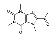 8-acetyl-1,3,7-trimethylpurine-2,6-dione Structure