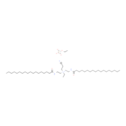 (2-cyanoethyl)ethyl[bis[2-[(1-oxooctadecyl)amino]ethyl]ammonium ethyl sulphate Structure