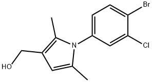 1-(4-bromo-3-chlorophenyl)-2,5-dimethyl-1h-pyrrole-3-methanol结构式