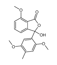 3-(2,5-Dimethoxy-4-methylphenyl)-3-hydroxy-7-methoxy-1(3H)-isobenzofuranon结构式