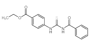 Benzoic acid,4-[[(benzoylamino)thioxomethyl]amino]-, ethyl ester结构式