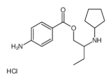 1-(4-aminobenzoyl)oxybutan-2-yl-cyclopentylazanium,chloride Structure