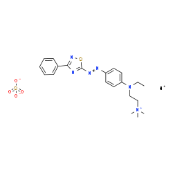 [2-[ethyl[4-[(3-phenyl-1,2,4-thiadiazol-5-yl)azo]phenyl]amino]ethyl]trimethylammonium hydrogen sulphate structure