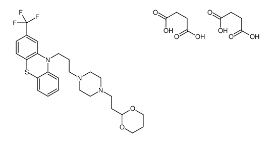 succinic acid, compound with 10-[3-[4-[2-(1,3-dioxan-2-yl)ethyl]piperazin-1-yl]propyl]-2-(trifluoromethyl)-10H-phenothiazine (2:1) picture