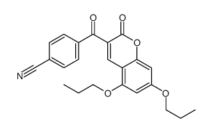 4-(2-oxo-5,7-dipropoxychromene-3-carbonyl)benzonitrile Structure