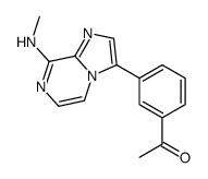 1-[3-[8-(methylamino)imidazo[1,2-a]pyrazin-3-yl]phenyl]ethanone Structure