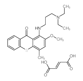 but-2-enedioic acid; 1-(3-diethylaminopropylamino)-2-methoxy-4-methyl-thioxanthen-9-one结构式