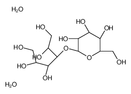 (2S,3R,4R,5R)-4-[(2S,3R,4S,5R,6R)-3,4,5-trihydroxy-6-(hydroxymethyl)oxan-2-yl]oxyhexane-1,2,3,5,6-pentol,dihydrate structure