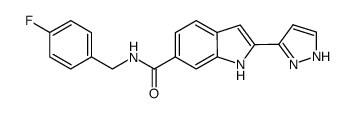 N-(4-fluorobenzyl)-2-(1H-pyrazol-3-yl)-1H-indole-6-carboxamide Structure