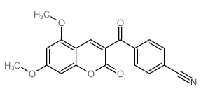 Benzonitrile,4-[(5,7-dimethoxy-2-oxo-2H-1-benzopyran-3-yl)carbonyl]- picture