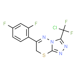 3-(CHLORO-DIFLUORO-METHYL)-6-(2,4-DIFLUORO-PHENYL)-7H-[1,2,4]TRIAZOLO[3,4-B][1,3,4]THIADIAZINE Structure