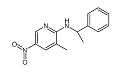 3-methyl-5-nitro-N-[(1S)-1-phenylethyl]pyridin-2-amine结构式