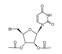 (2S,3S,4S,5R)-2-(bromomethyl)-5-(2,4-dioxo-3,4-dihydropyrimidin-1(2H)-yl)tetrahydrofuran-3,4-diyl diacetate Structure