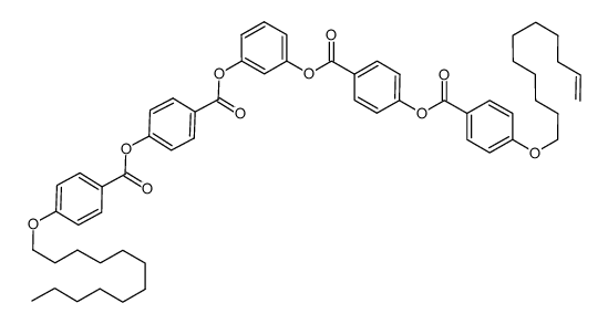 4-((3-(4-(4-(dodecyloxy)benzoyloxy)benzoyloxy)phenoxy)carbonyl)phenyl 4-(undec-10-enyloxy)benzoate Structure