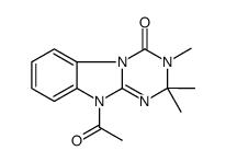 10-acetyl-2,2,3-trimethyl-[1,3,5]triazino[1,2-a]benzimidazol-4-one Structure