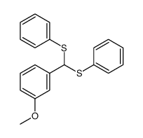 1-[bis(phenylsulfanyl)methyl]-3-methoxybenzene Structure