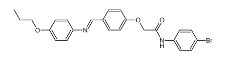 N-(4-Bromo-phenyl)-2-(4-{[(E)-4-propoxy-phenylimino]-methyl}-phenoxy)-acetamide Structure