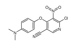 6-chloro-4-[4-(dimethylamino)phenoxy]-5-nitropyridine-3-carbonitrile Structure