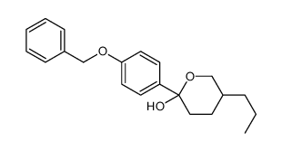 2-(4-phenylmethoxyphenyl)-5-propyloxan-2-ol结构式