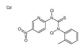 cadmium,1,3-dichloro-1-(2-methylphenyl)-3-(5-nitropyridin-2-yl)thiourea Structure