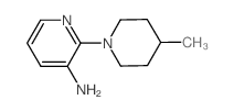 2-(4-Methyl-1-piperidinyl)-3-pyridinylamine结构式