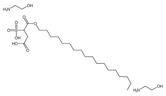 1-octadecyl hydrogen 2-sulphosuccinate, compound with 2-aminoethanol (1:2)结构式