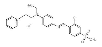 1-[2-[[4-[[2-chloro-4-(methylsulphonyl)phenyl]azo]phenyl]ethylamino]ethyl]pyridinium chloride结构式