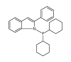 1-(二环己基膦)-2-苯基-1H-吲哚结构式