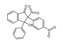 3-hydroxy-2-nitro-2-(4-nitro-phenyl)-3-phenyl-indan-1-one结构式