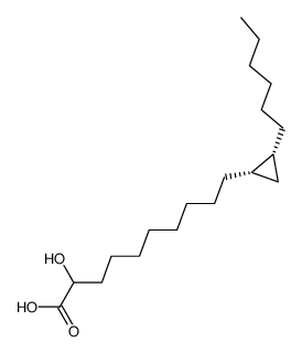 cis-11,12-Methylen-2-hydroxyoctadecansaeure Structure