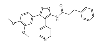 3-(3,4-Dimethoxyphenyl)-5-(3-phenylpropionylamino)-4-(4-pyridyl)isoxazole结构式